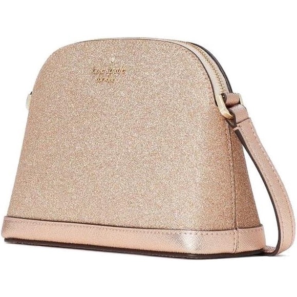 Kate Spade ♠️ Tinsel Small Dome Crossbody in the color Rose Gold Glitter
NWT - Picture 2 of 5